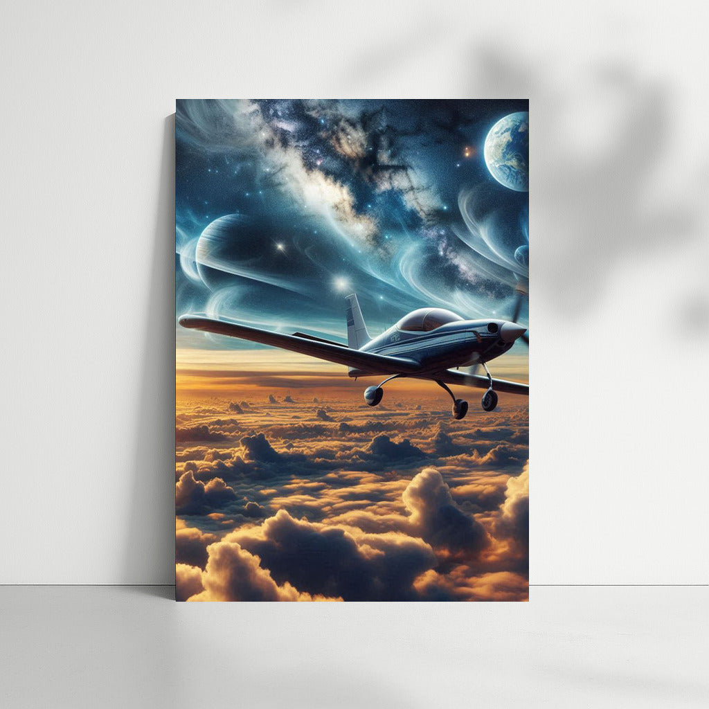 Experimental Airplane in the Clouds: Journey into Space