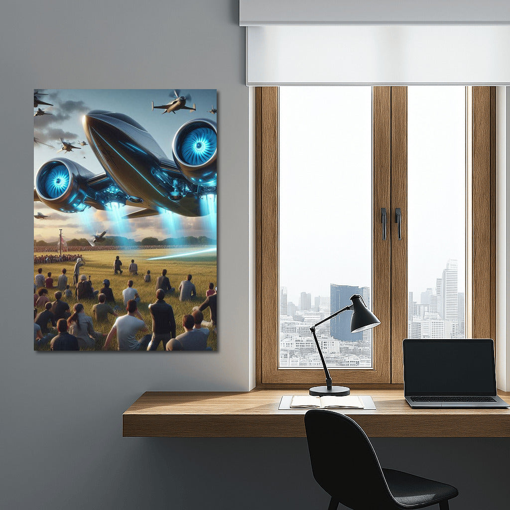 Futuristic Airplane: Take Off from Runway 3