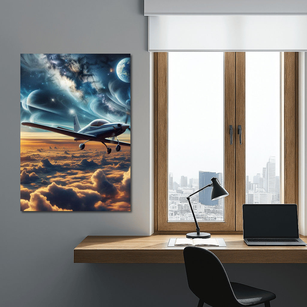 Experimental Airplane in the Clouds: A Space Adventure