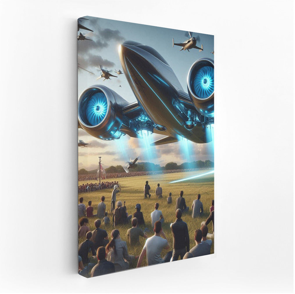 Futuristic Flight: Airplane on Runway 3 for Modern Dreamers