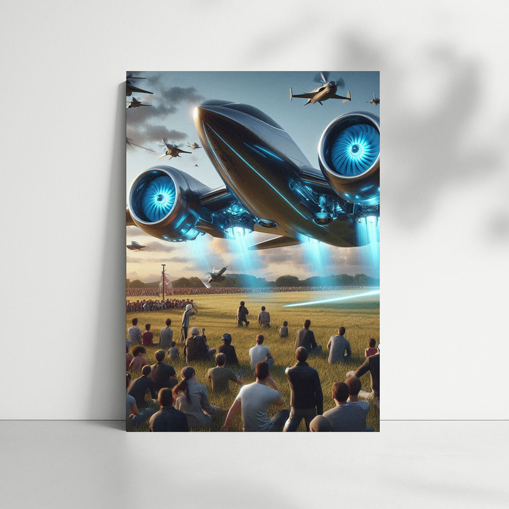 Futuristic Flight: Airplane on Runway 3 for Modern Dreamers
