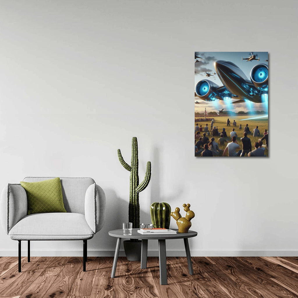 Futuristic Flight: Airplane on Runway 3 for Modern Dreamers