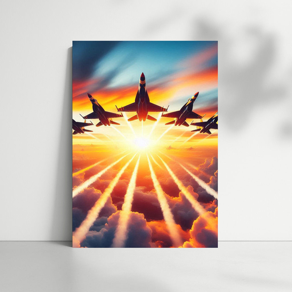 Sunset Squadron: Fighter Power in Flight