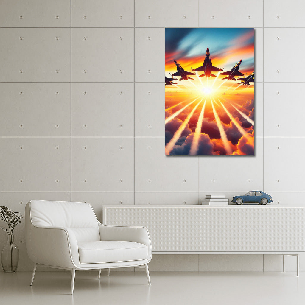 Sunset Squadron: Fighter Power in Flight