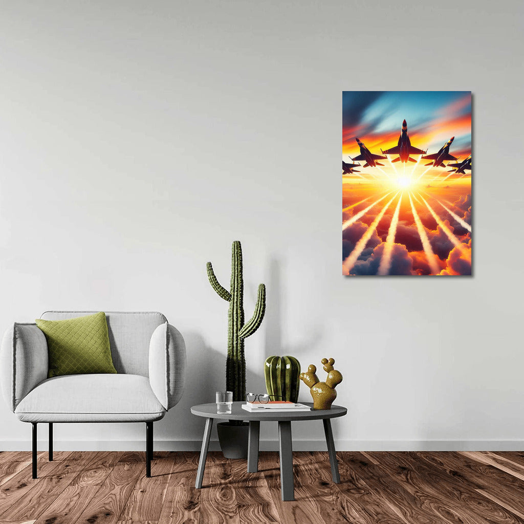 Sunset Squadron: Fighter Power in Flight