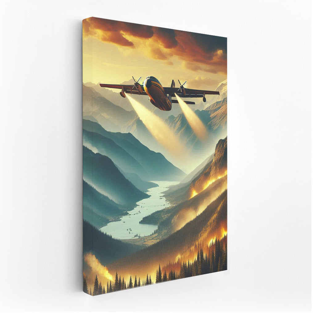 Fiery Wings Over Mountainous Landscapes: Heroism in the Sky