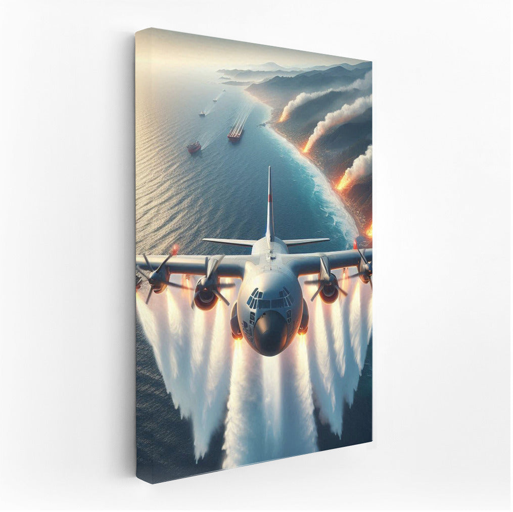 Fire Plane Hero: Flame Battle Over the Ocean