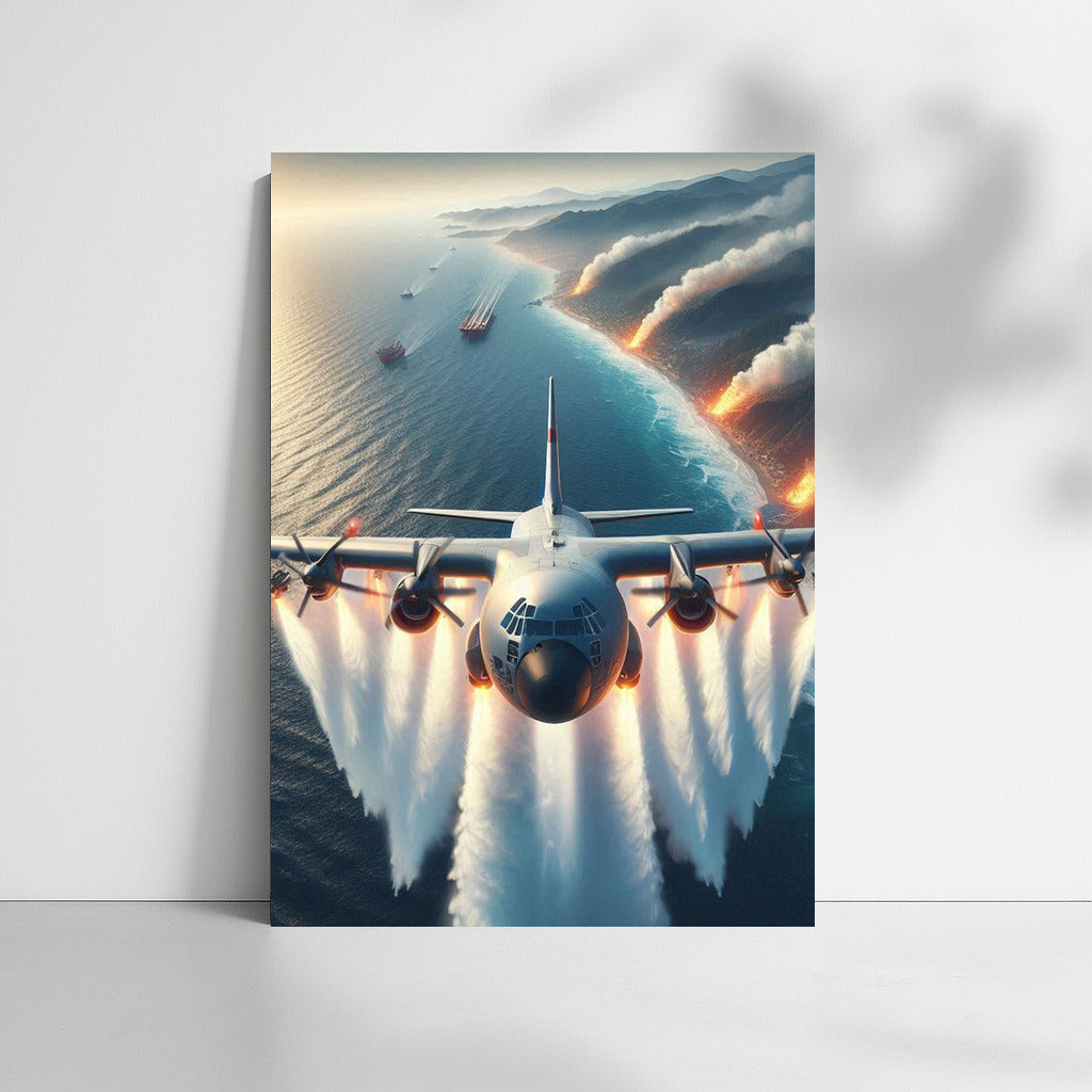 Fire Plane Hero: Flame Battle Over the Ocean