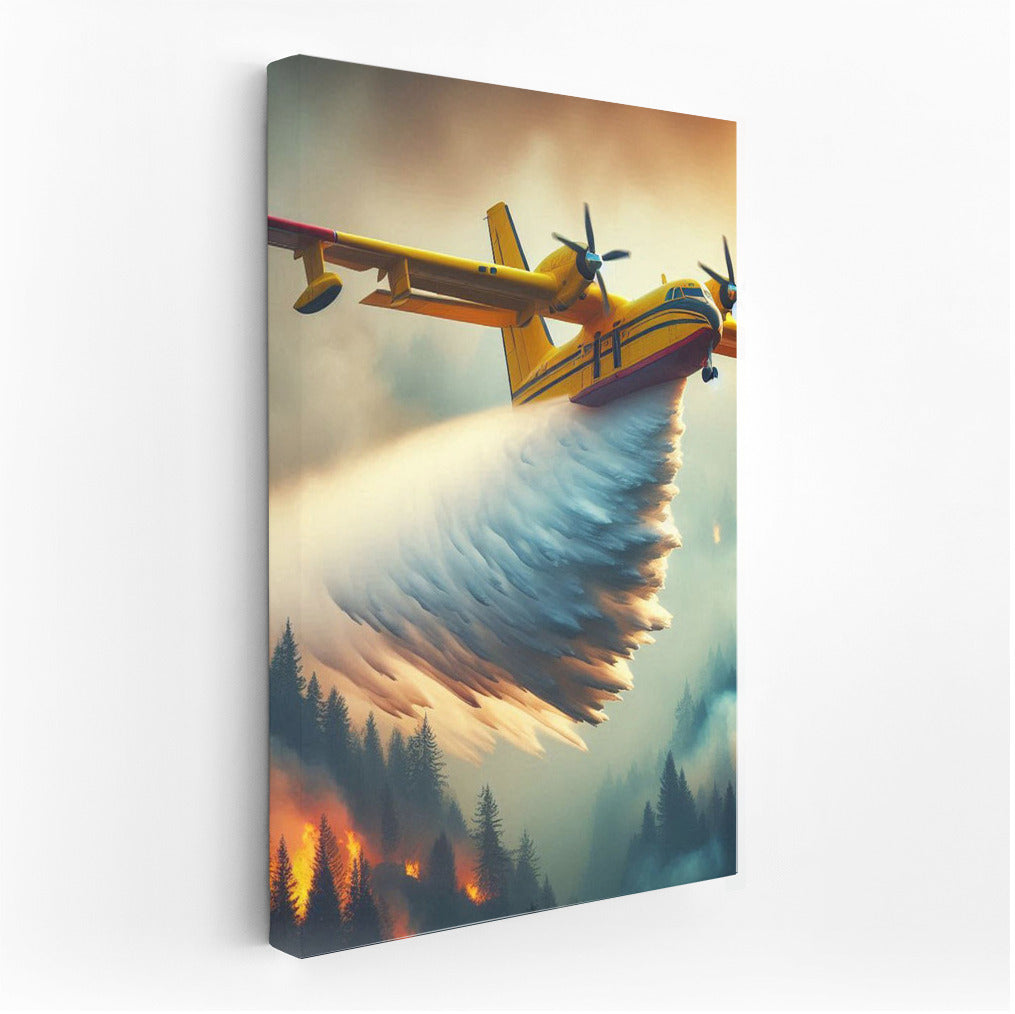 Air Rescue: Firefighting Plane Extinguishes Forest Fire