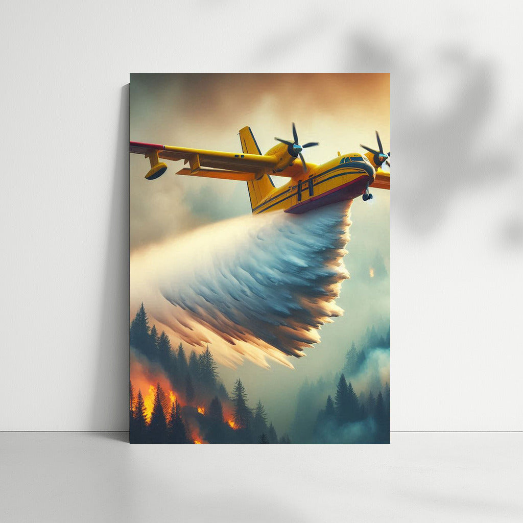 Air Rescue: Firefighting Plane Extinguishes Forest Fire