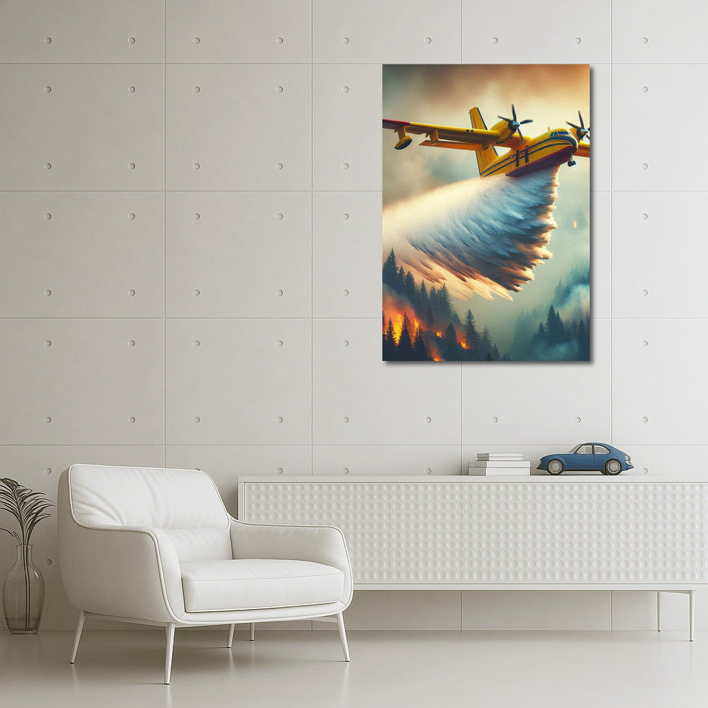 Air Rescue: Firefighting Plane Extinguishes Forest Fire