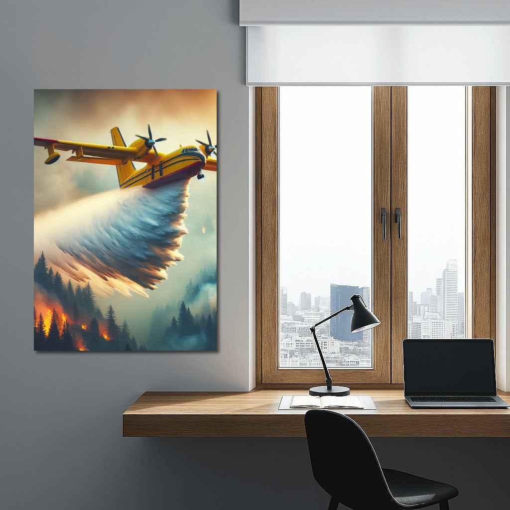 Air Rescue: Firefighting Plane Extinguishes Forest Fire