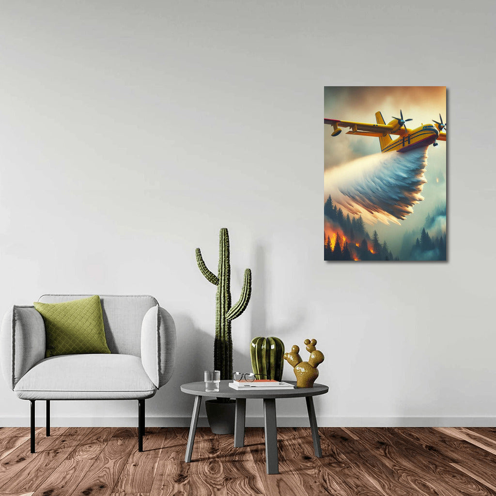 Air Rescue: Firefighting Plane Extinguishes Forest Fire