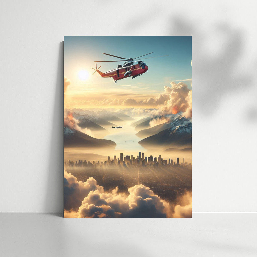Firefighting Helicopters in the Clouds: Urban Rescue Operation