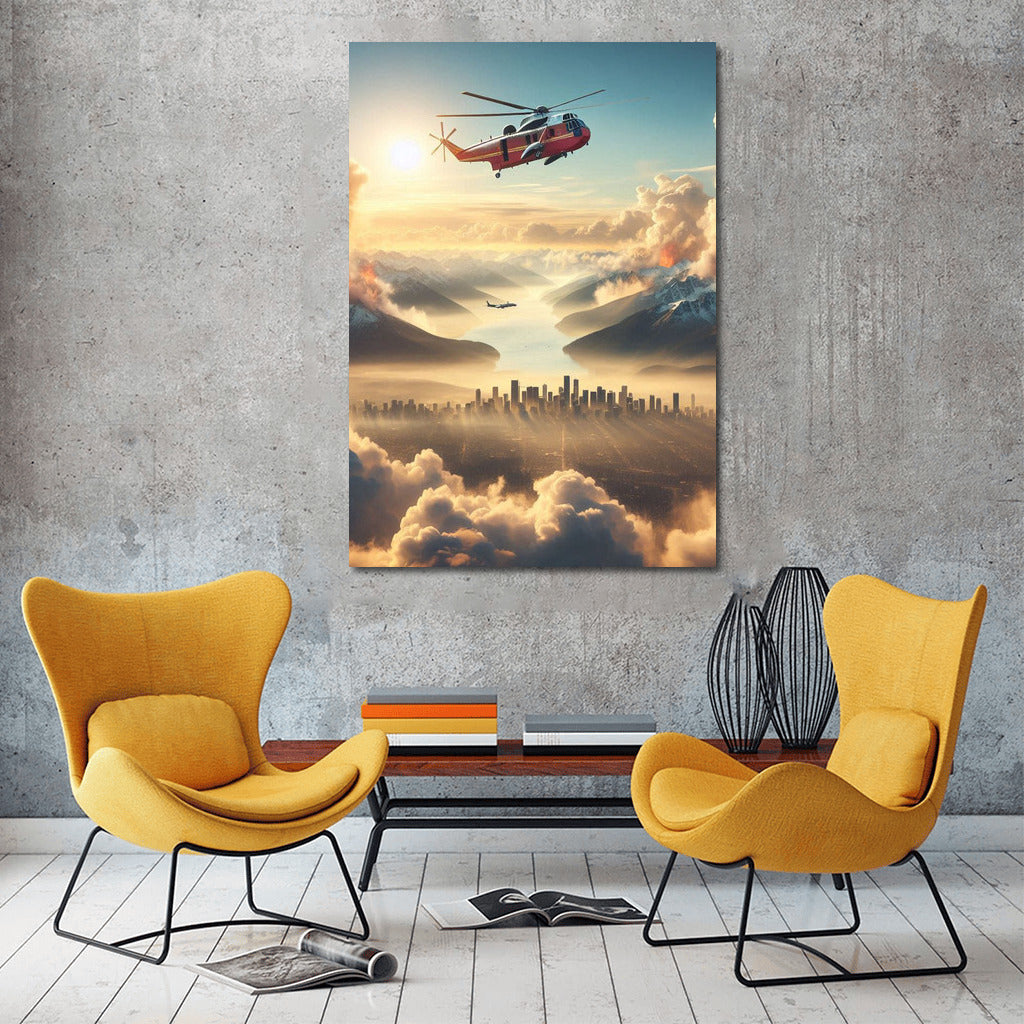 Firefighting Helicopters in the Clouds: Urban Rescue Operation