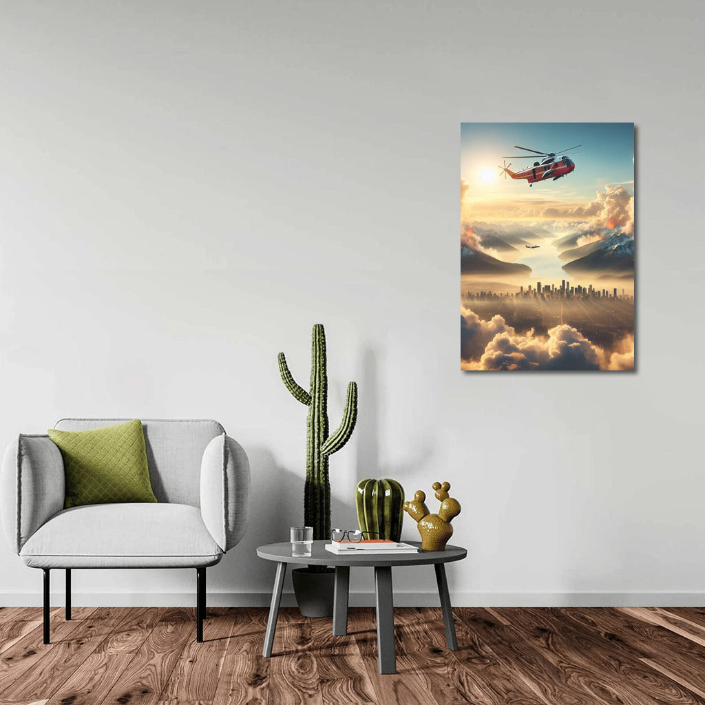 Firefighting Helicopters in the Clouds: Urban Rescue Operation