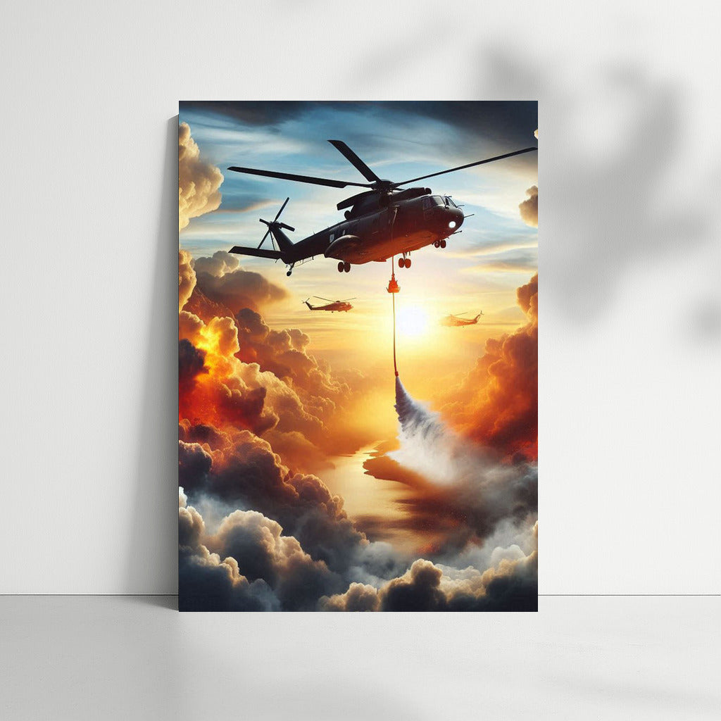 Air Battle: Firefighting Helicopters in the Clouds