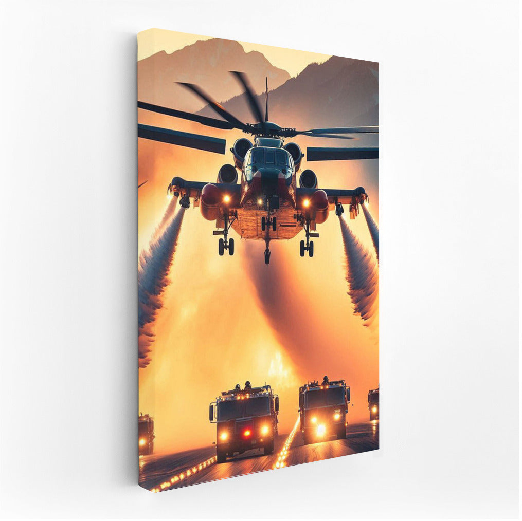 Aerial Ballet of Firefighting Helicopters: Fire Show in the Sky