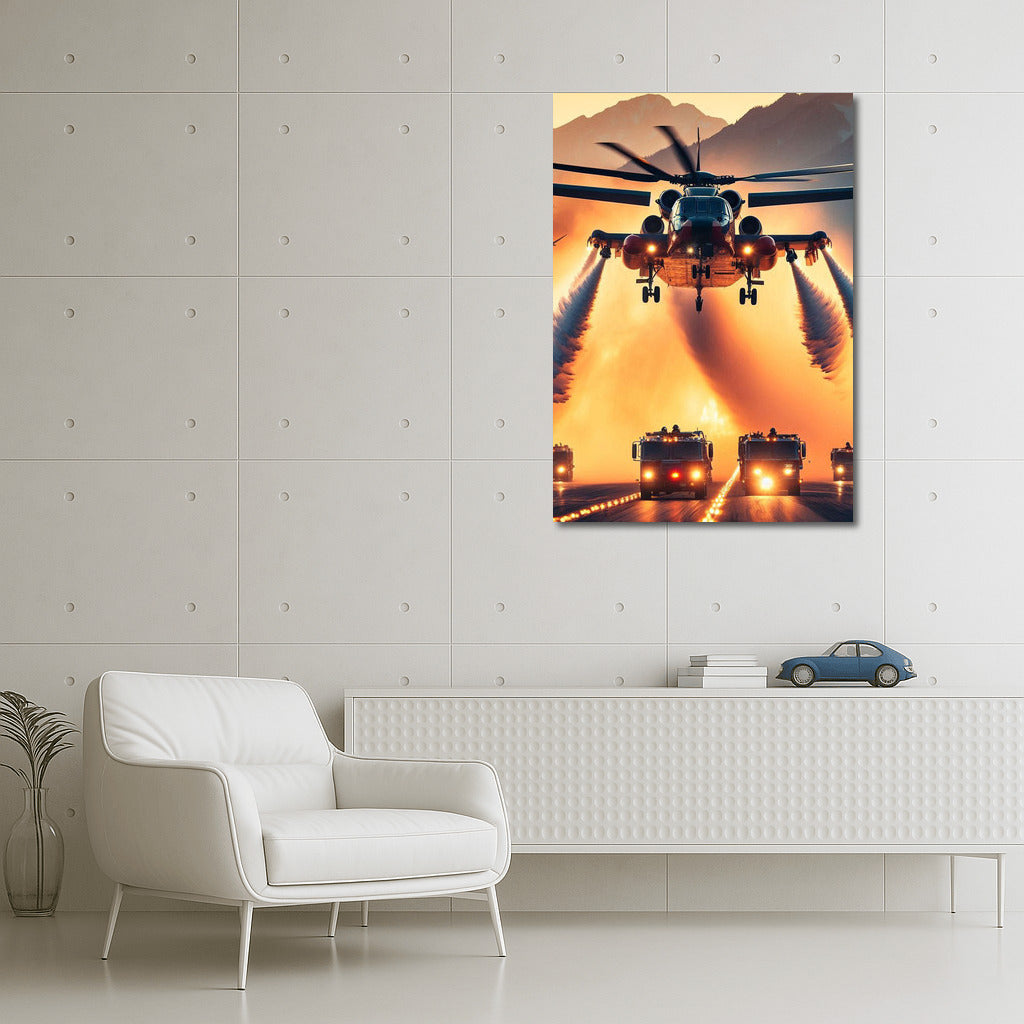 Aerial Ballet of Firefighting Helicopters: Fire Show in the Sky