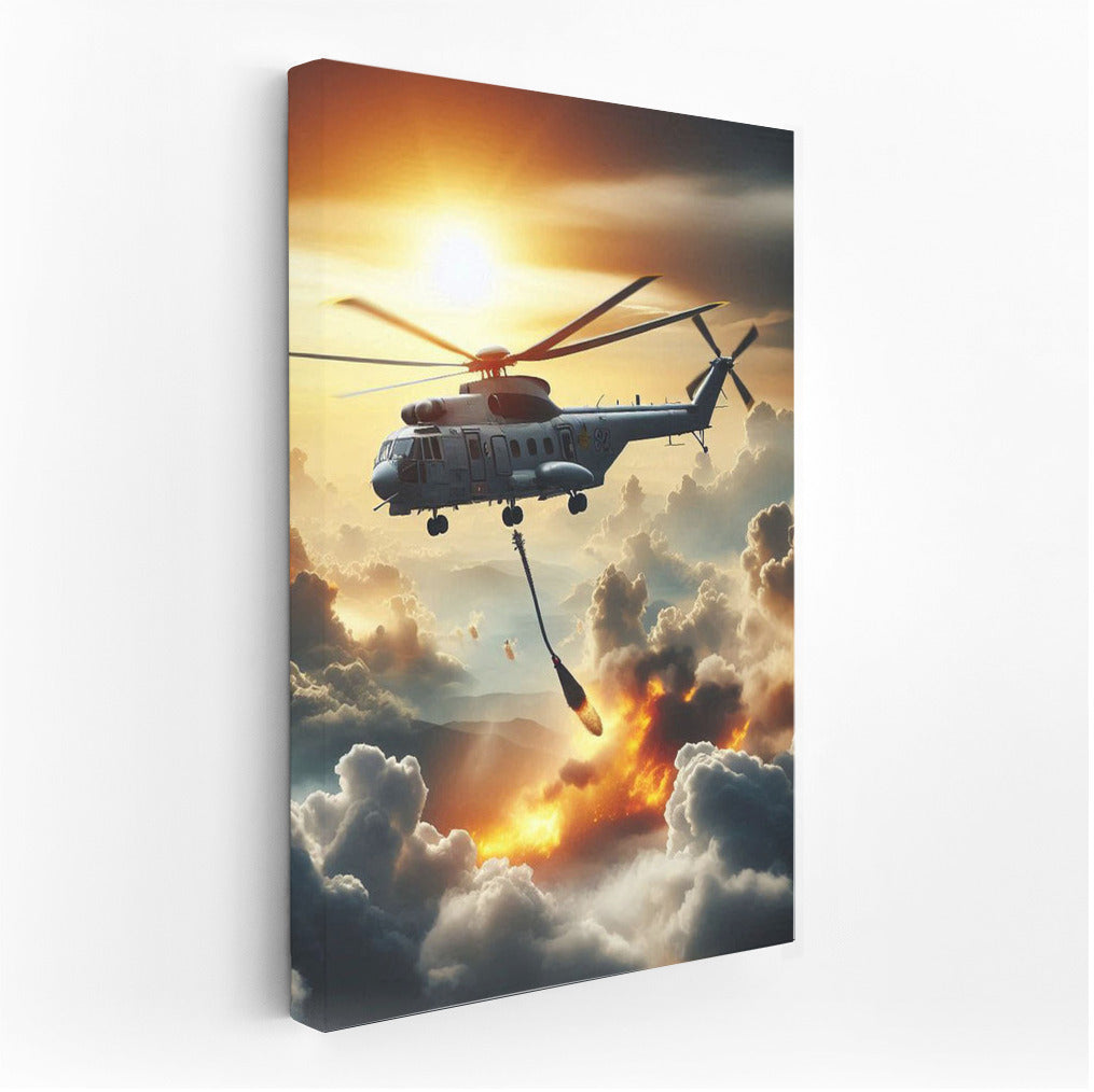 Fire Guardian: Fire Helicopter Among the Clouds