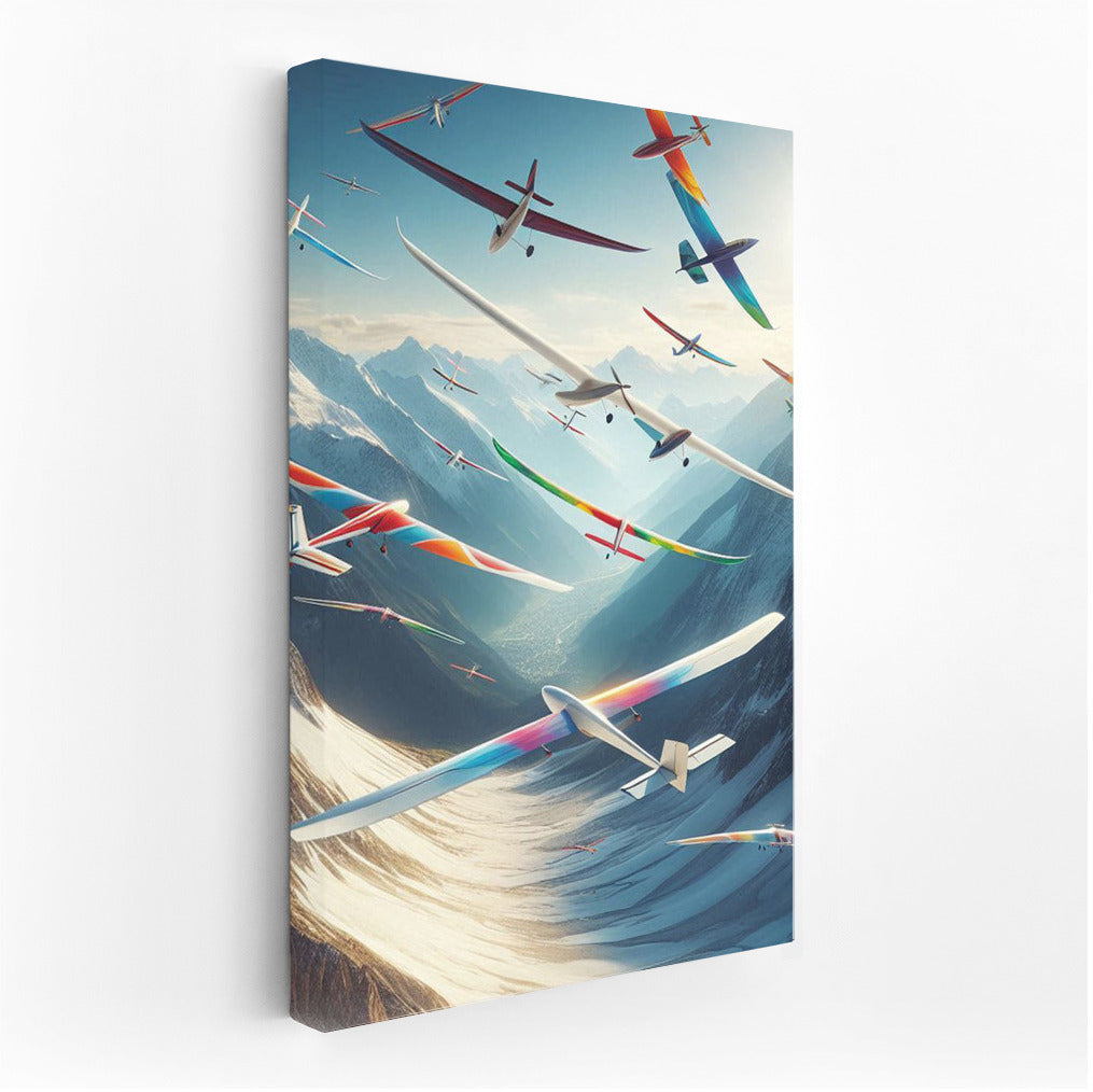 Soaring Gliders: Freedom Over Mountain Landscapes