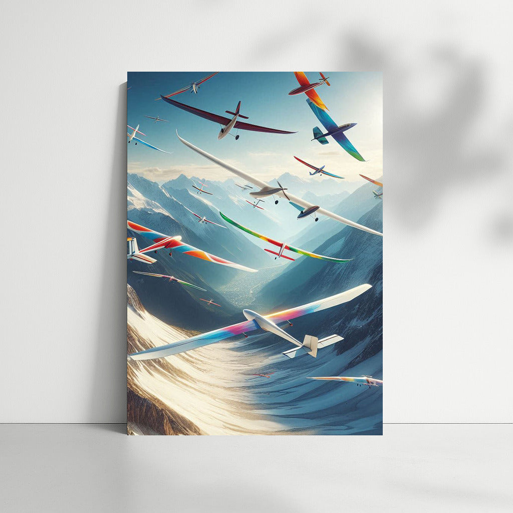 Soaring Gliders: Freedom Over Mountain Landscapes