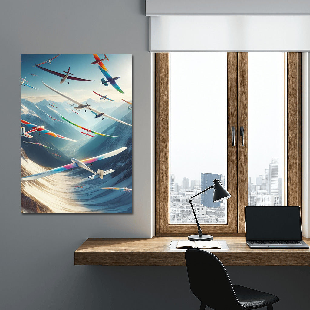 Soaring Gliders: Freedom Over Mountain Landscapes