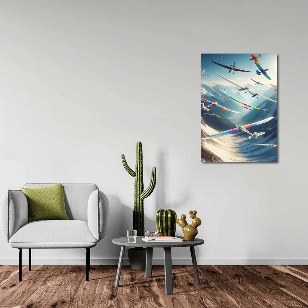 Soaring Gliders: Freedom Over Mountain Landscapes