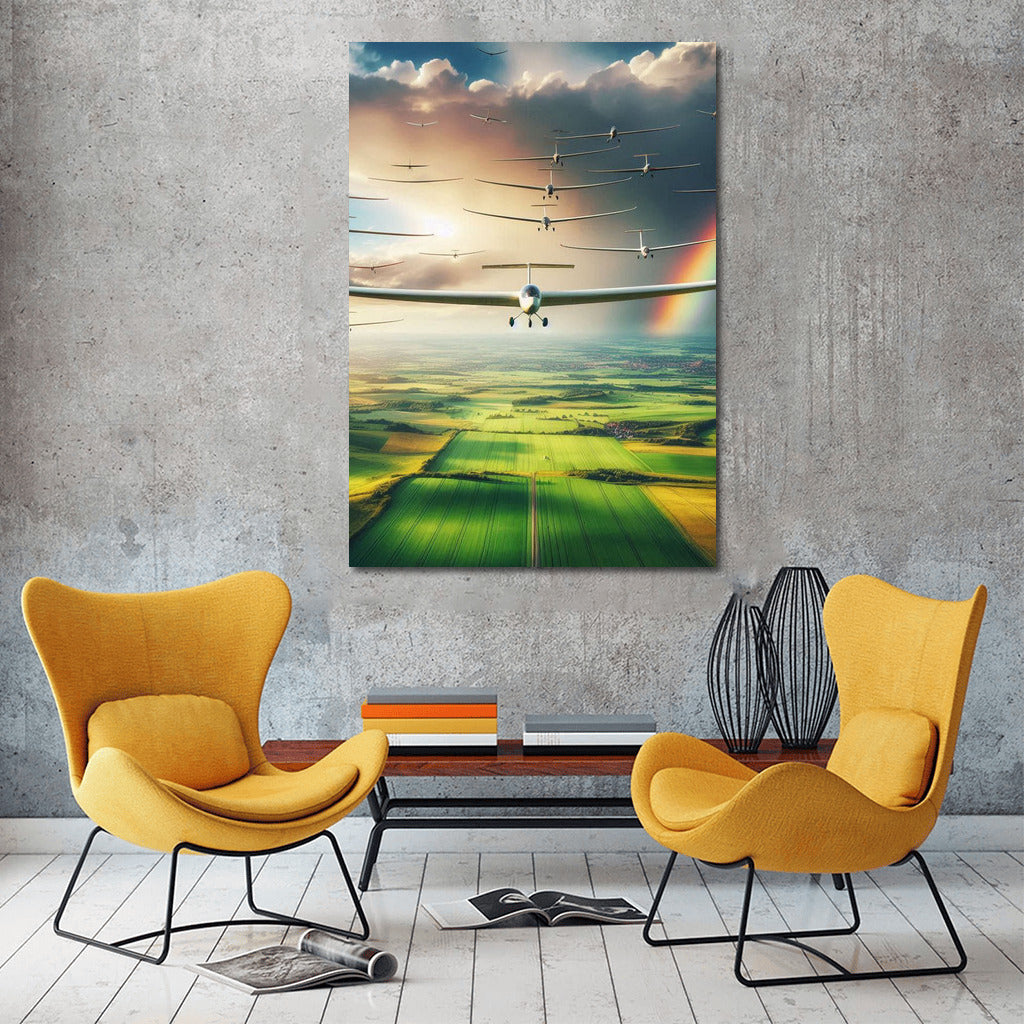 Poetry of Flight: Gliders Soaring in the Sky