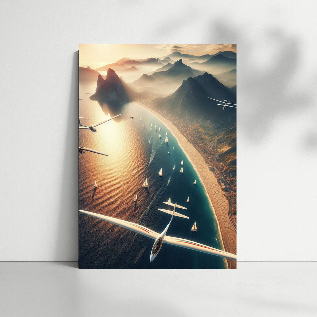 Wings of Freedom: Gliders over the Ocean