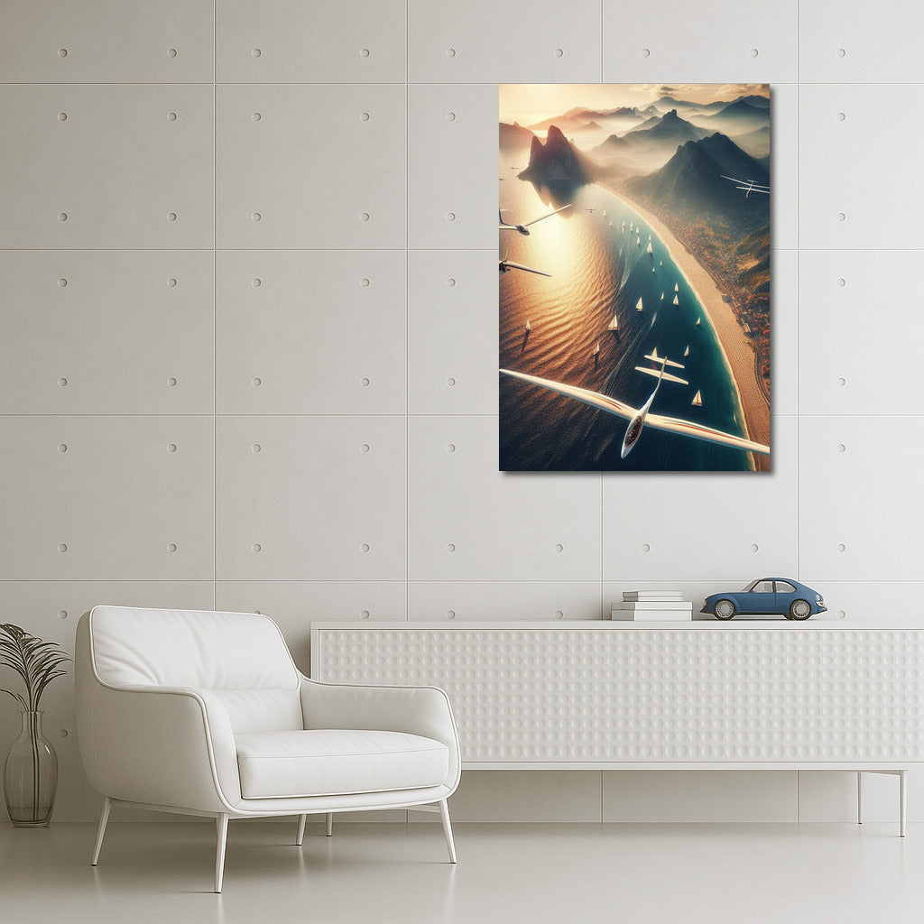 Wings of Freedom: Gliders over the Ocean