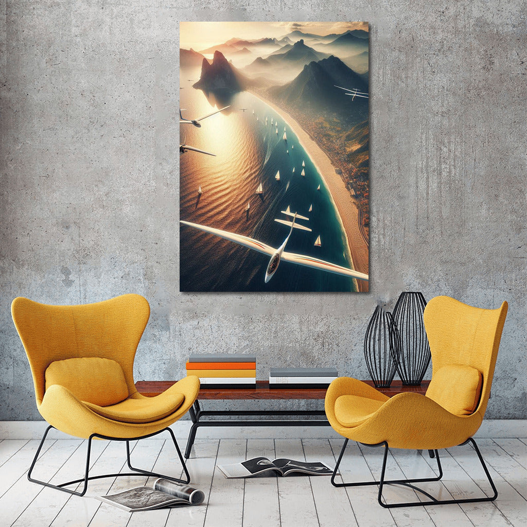 Wings of Freedom: Gliders over the Ocean