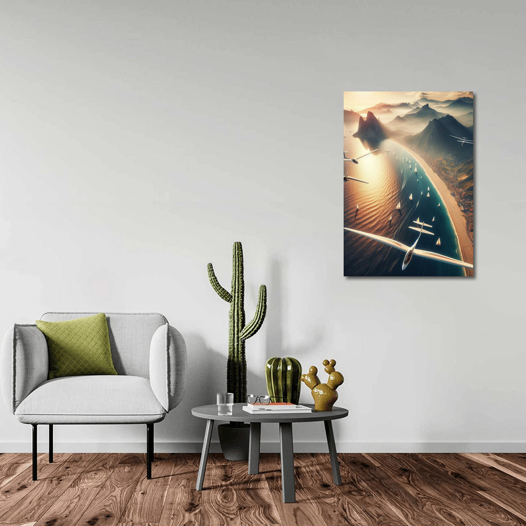 Wings of Freedom: Gliders over the Ocean