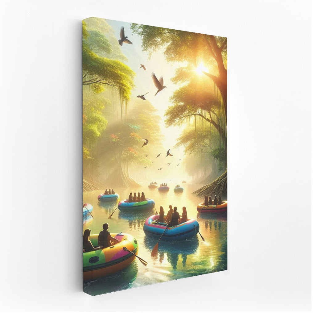 Morning Trip: Inflatable Boats and Migratory Birds on the River