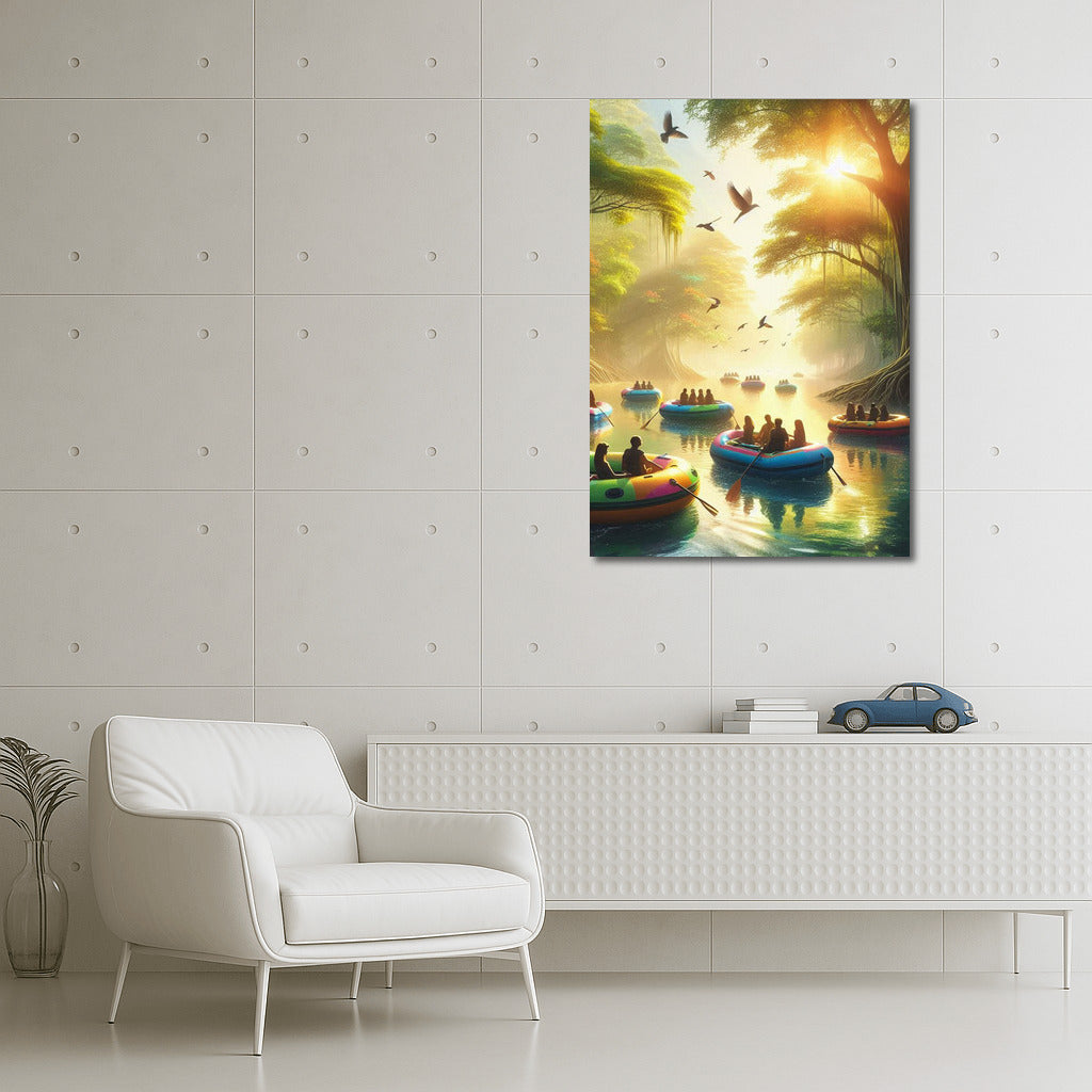 Morning Trip: Inflatable Boats and Migratory Birds on the River