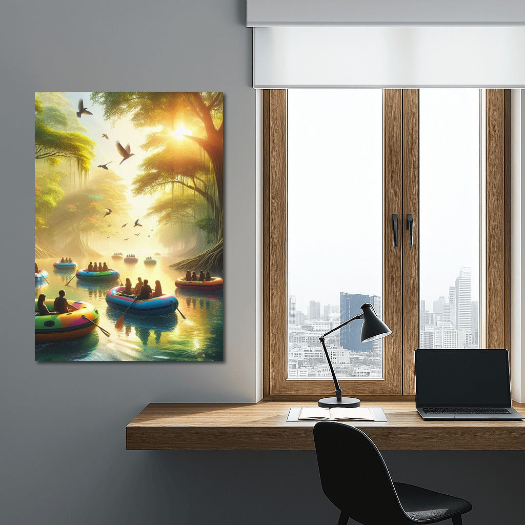 Morning Trip: Inflatable Boats and Migratory Birds on the River