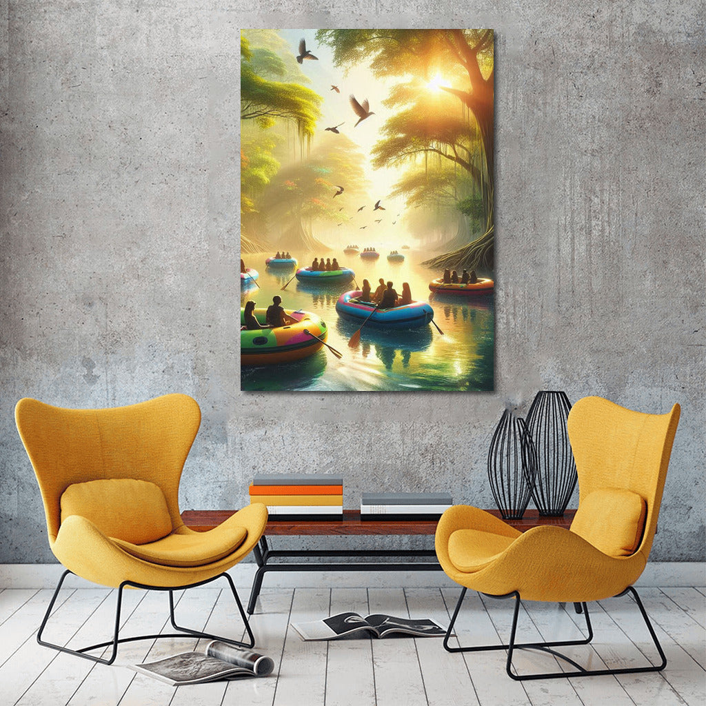 Morning Trip: Inflatable Boats and Migratory Birds on the River