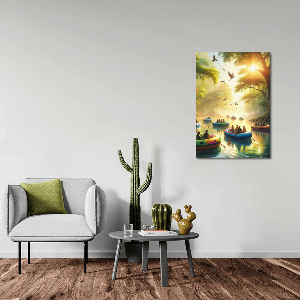 Morning Trip: Inflatable Boats and Migratory Birds on the River