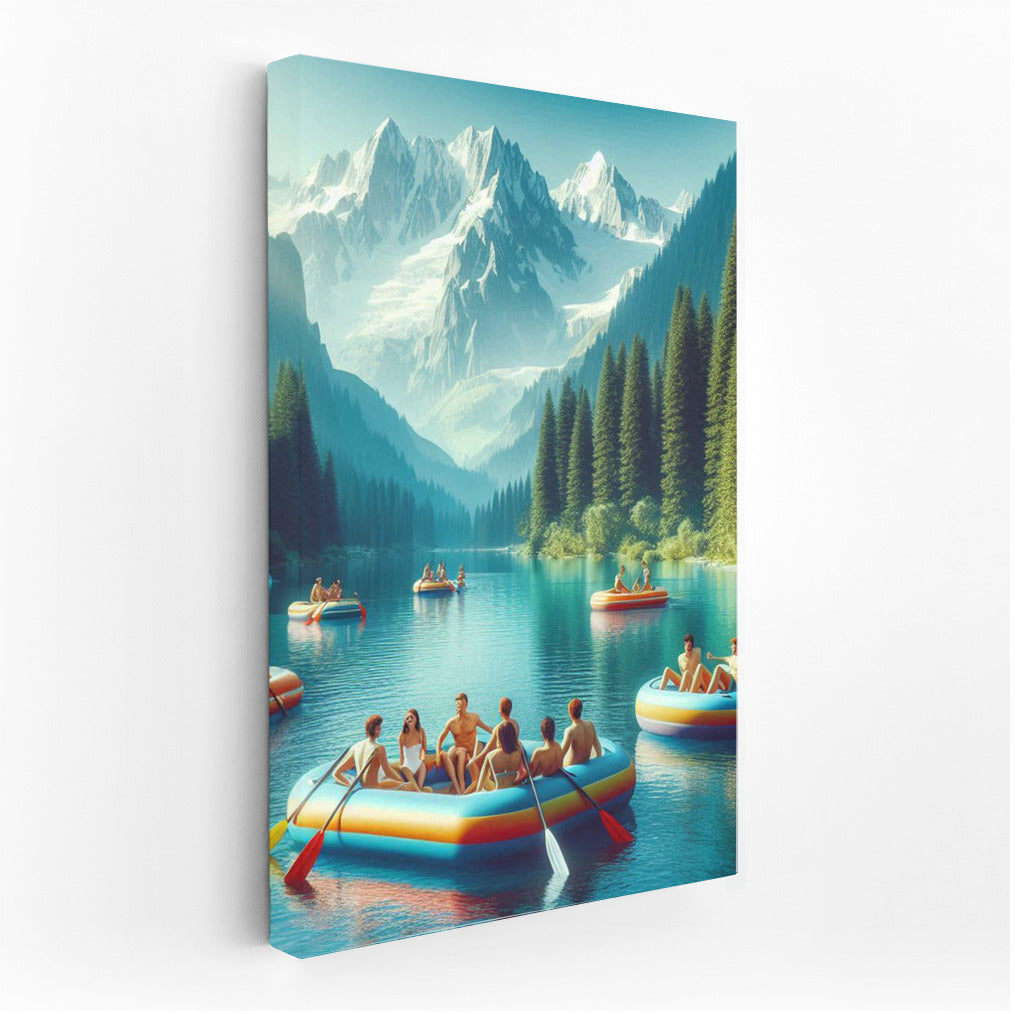 Harmony of Mountains and Inflatable Boats: Natural Grandeur in the Interior