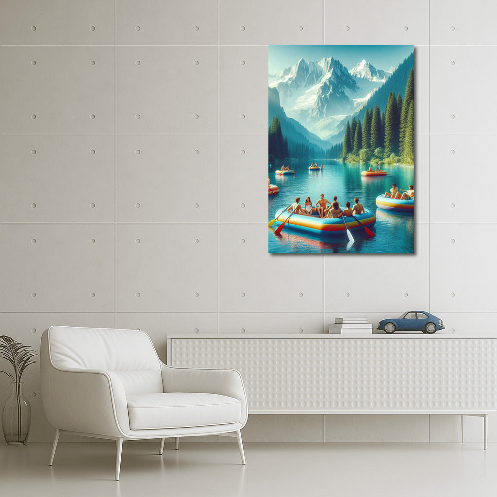 Harmony of Mountains and Inflatable Boats: Natural Grandeur in the Interior