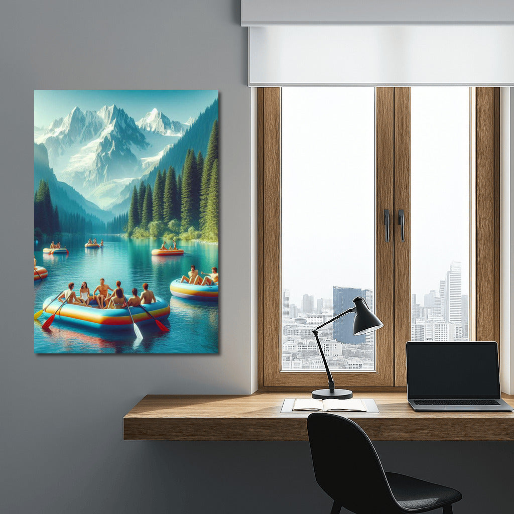 Harmony of Mountains and Inflatable Boats: Natural Grandeur in the Interior