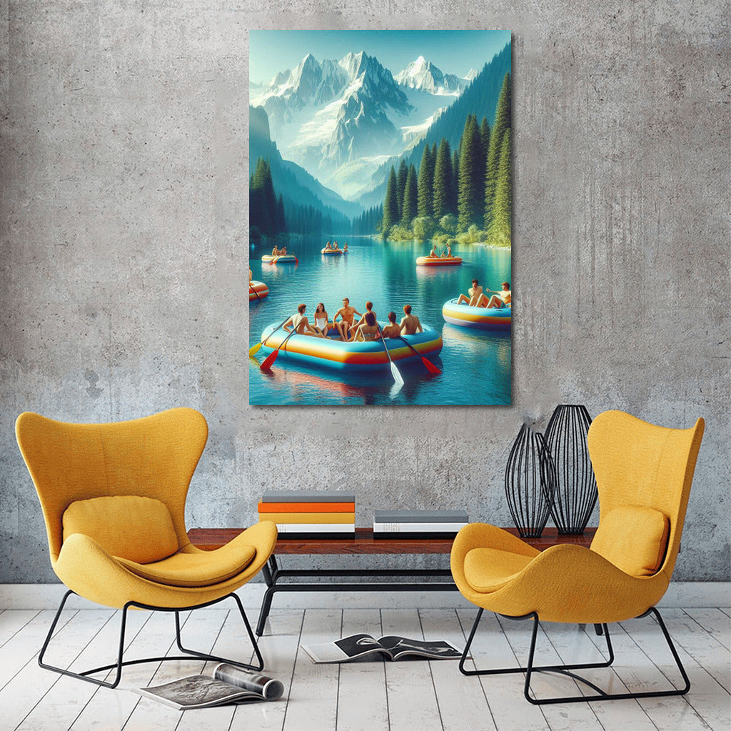 Harmony of Mountains and Inflatable Boats: Natural Grandeur in the Interior