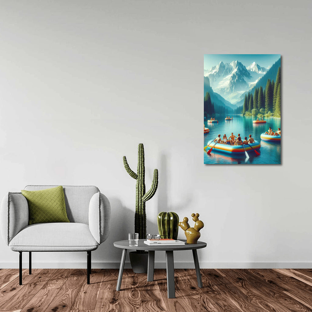 Harmony of Mountains and Inflatable Boats: Natural Grandeur in the Interior