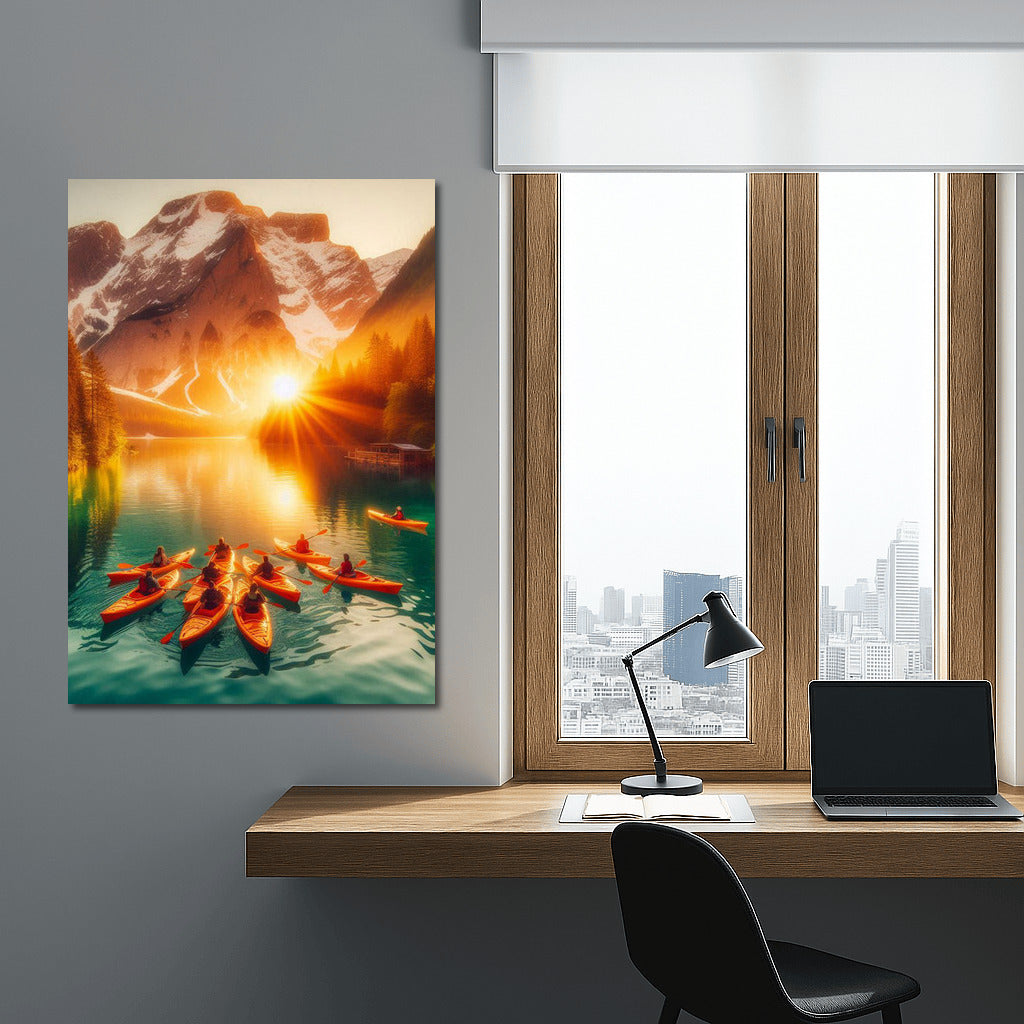 Sunset Tranquility on Kayaks Lake