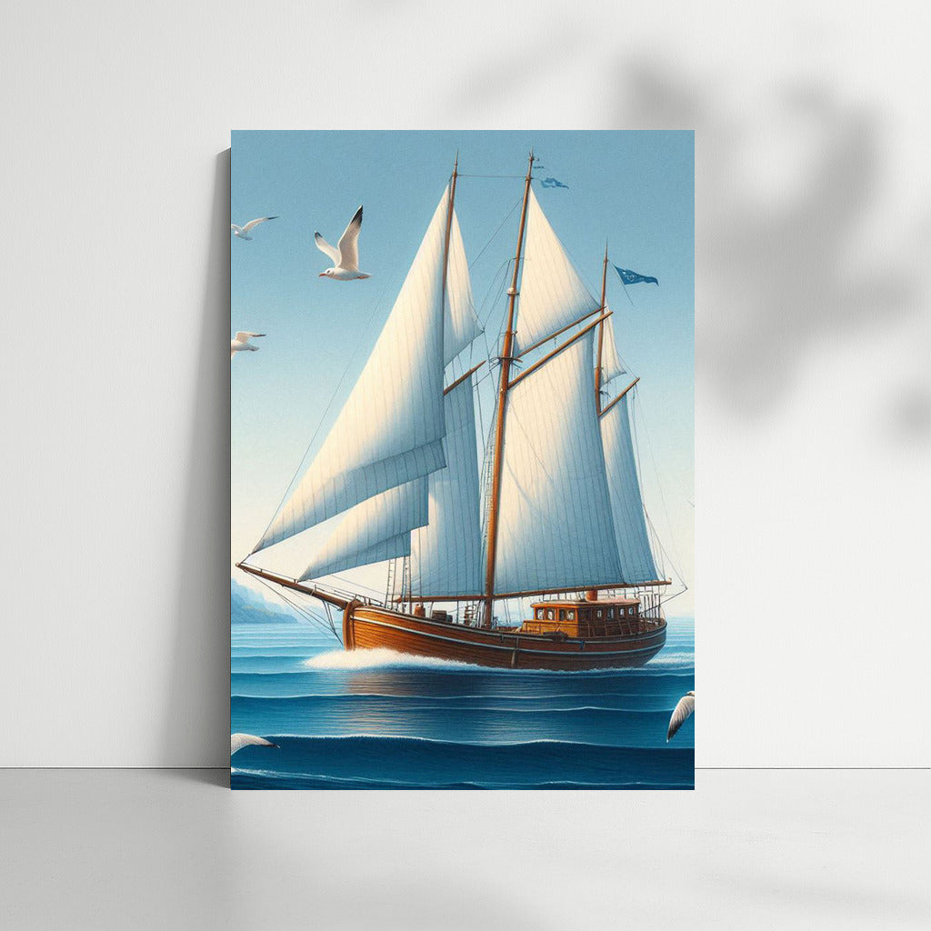 Sailboat and Seagulls: Harmony of the Sea Ketches Sea 2