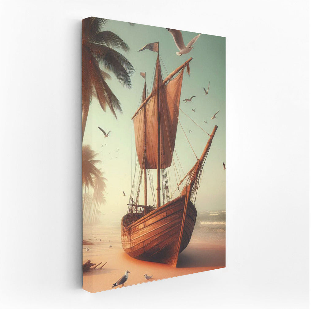 Ketches Beach Sea Dreams: Sailboat on the Breeze