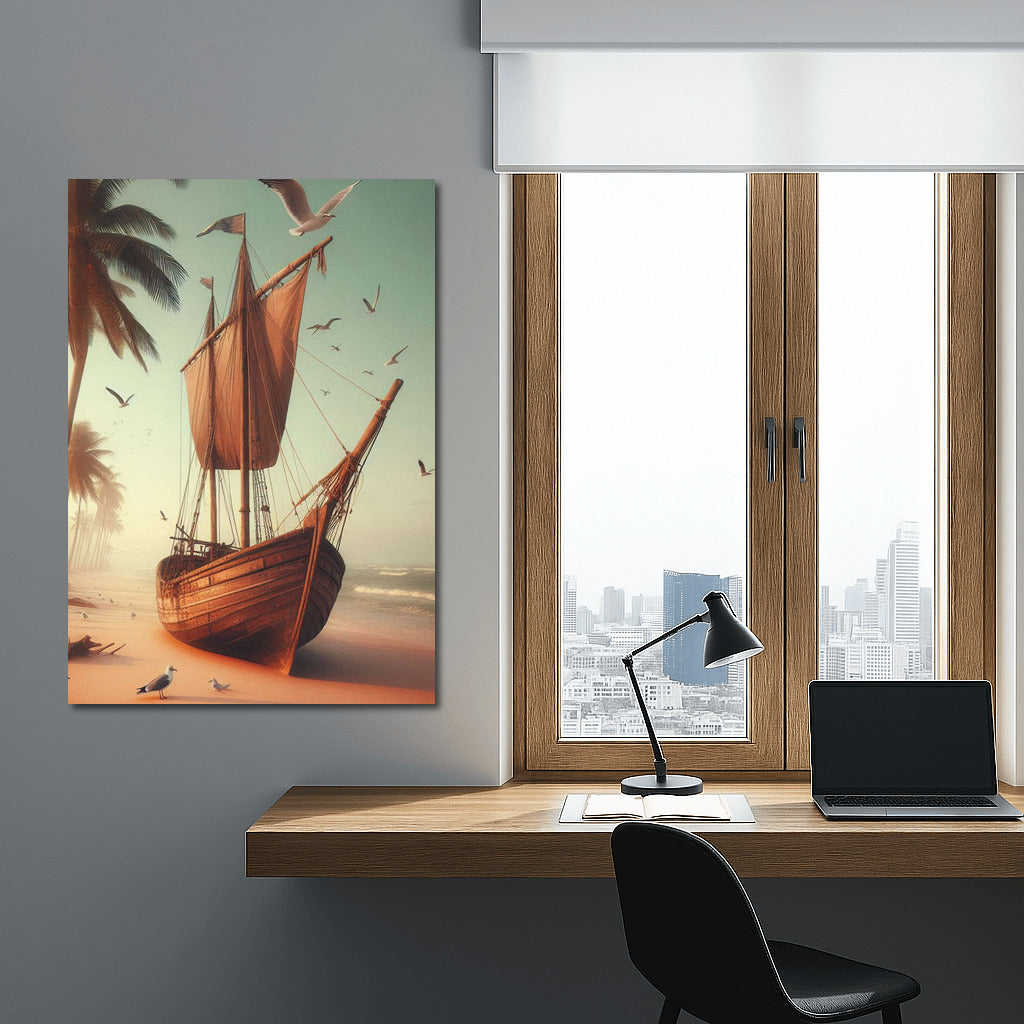 Ketches Beach Sea Dreams: Sailboat on the Breeze