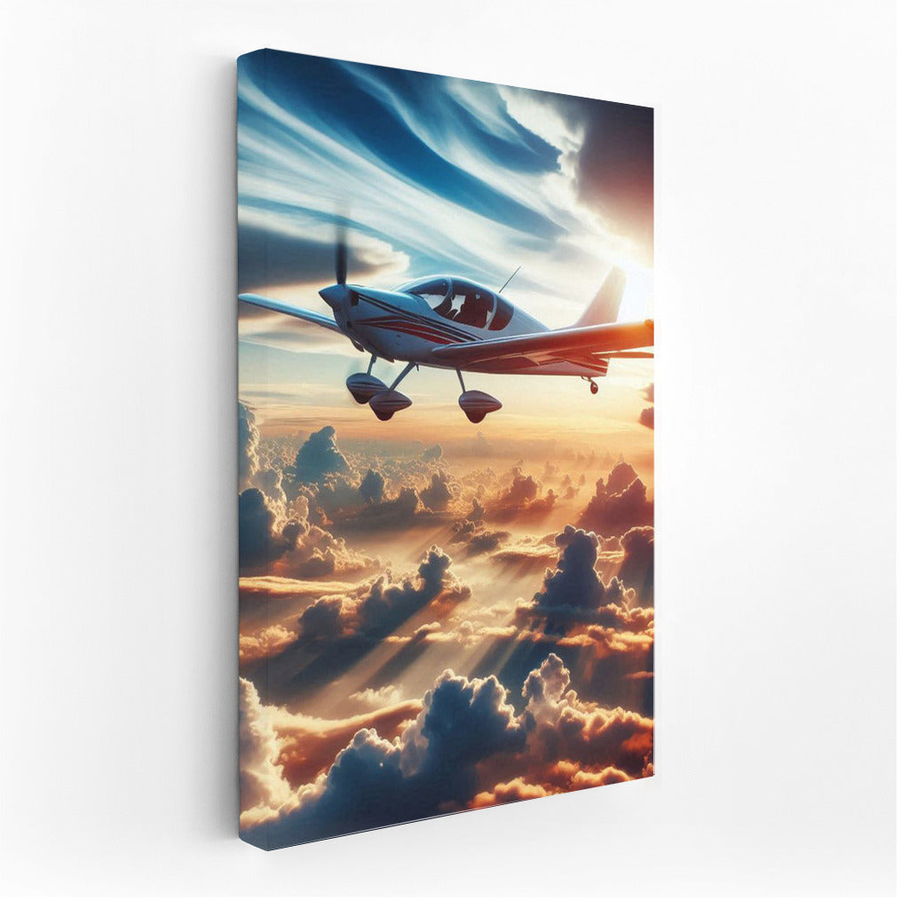 Light Aircraft in the Clouds: Flight Above the Horizon