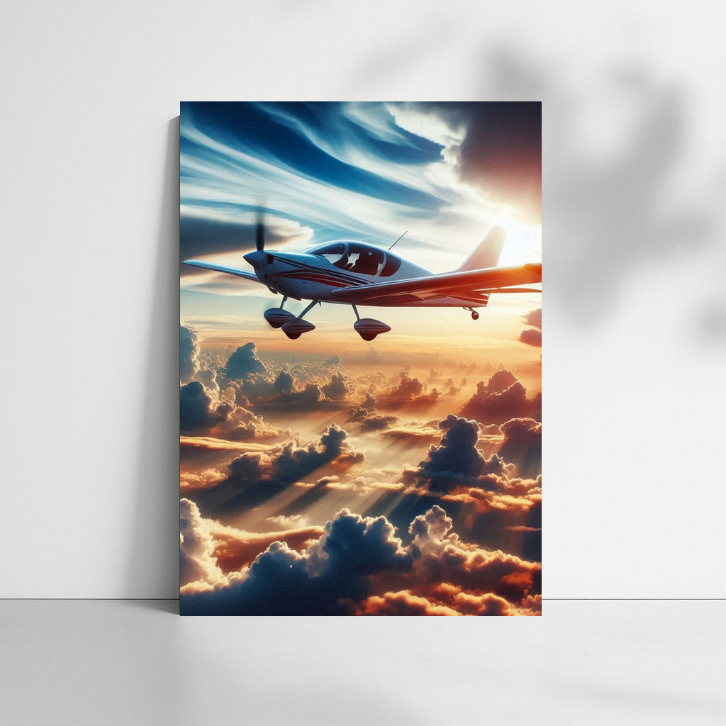 Light Aircraft in the Clouds: Flight Above the Horizon