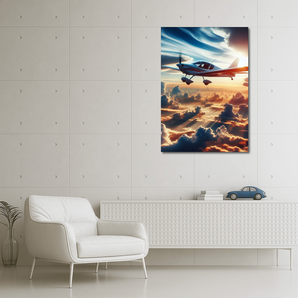 Light Aircraft in the Clouds: Flight Above the Horizon